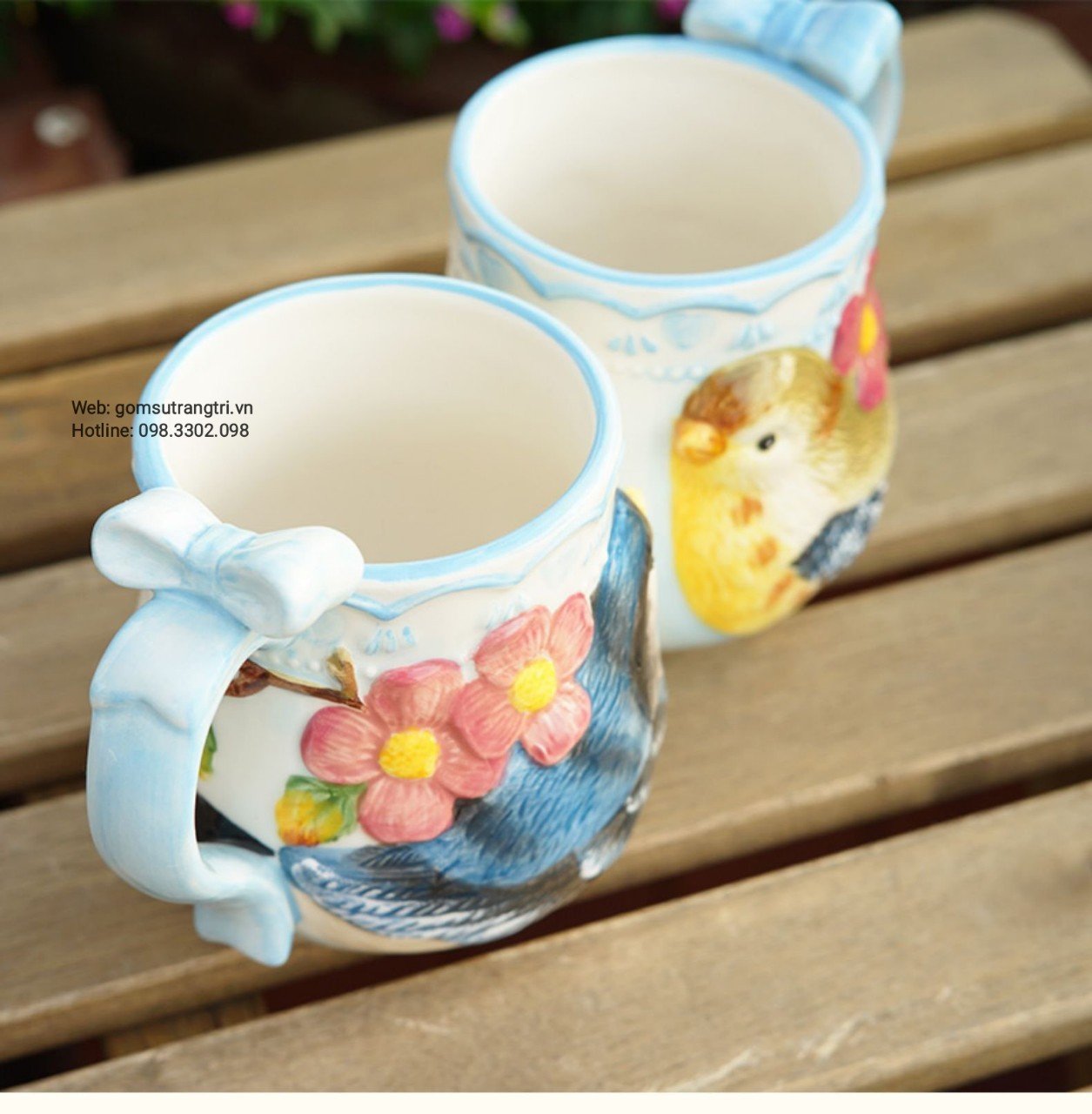 CẶP CỐC ĐÔI CHIM SỨ CAO CẤP